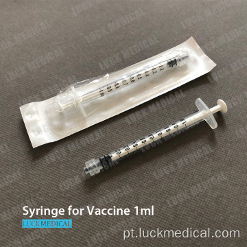 Injetor de 1cc descartável para vacina